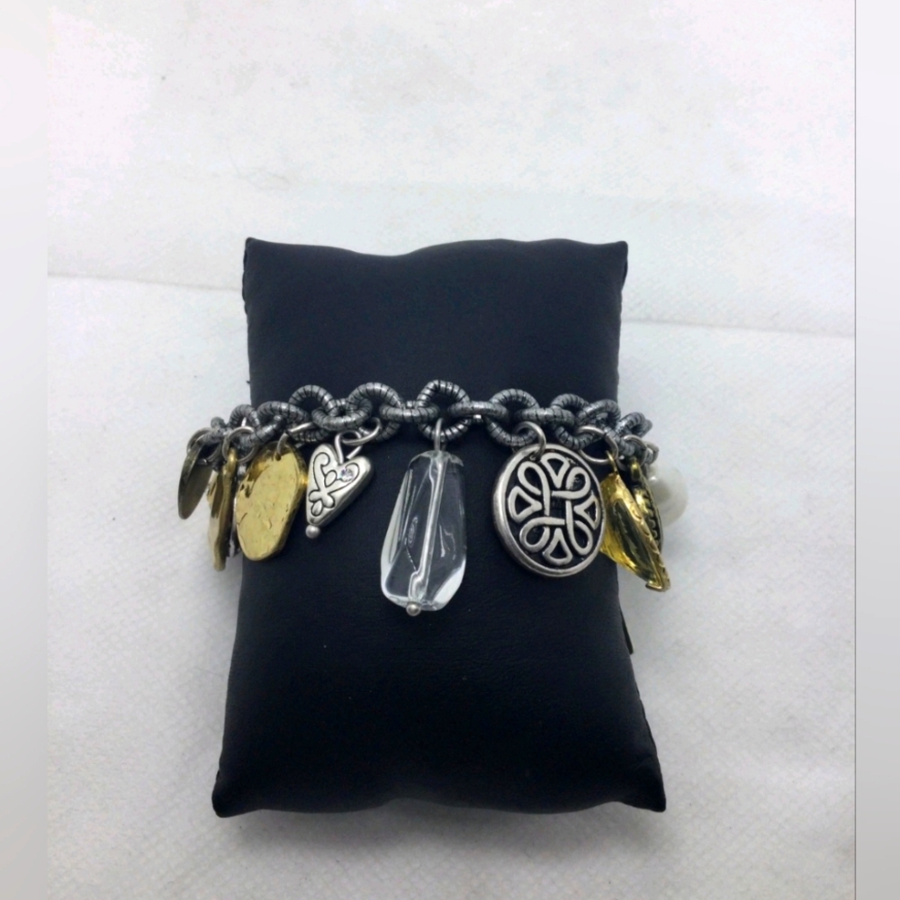 Chico's Mixed Media Charm Bracelet 7" NWT